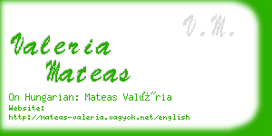 valeria mateas business card